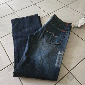 NWT 7 For All Mankind Bootcut Jeans Swarovski Crystals 31